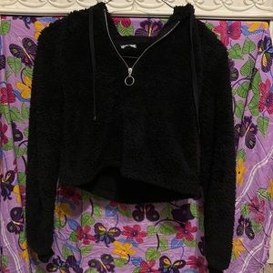 hot topic fuzzy croptop